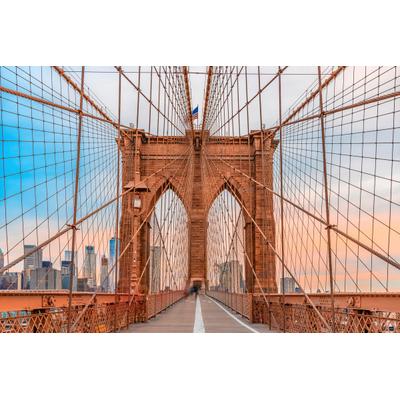 Fototapete PAPERMOON "Brooklyn Brücke", bunt, B:3,5m L:2,6m, Vlies, Tapeten