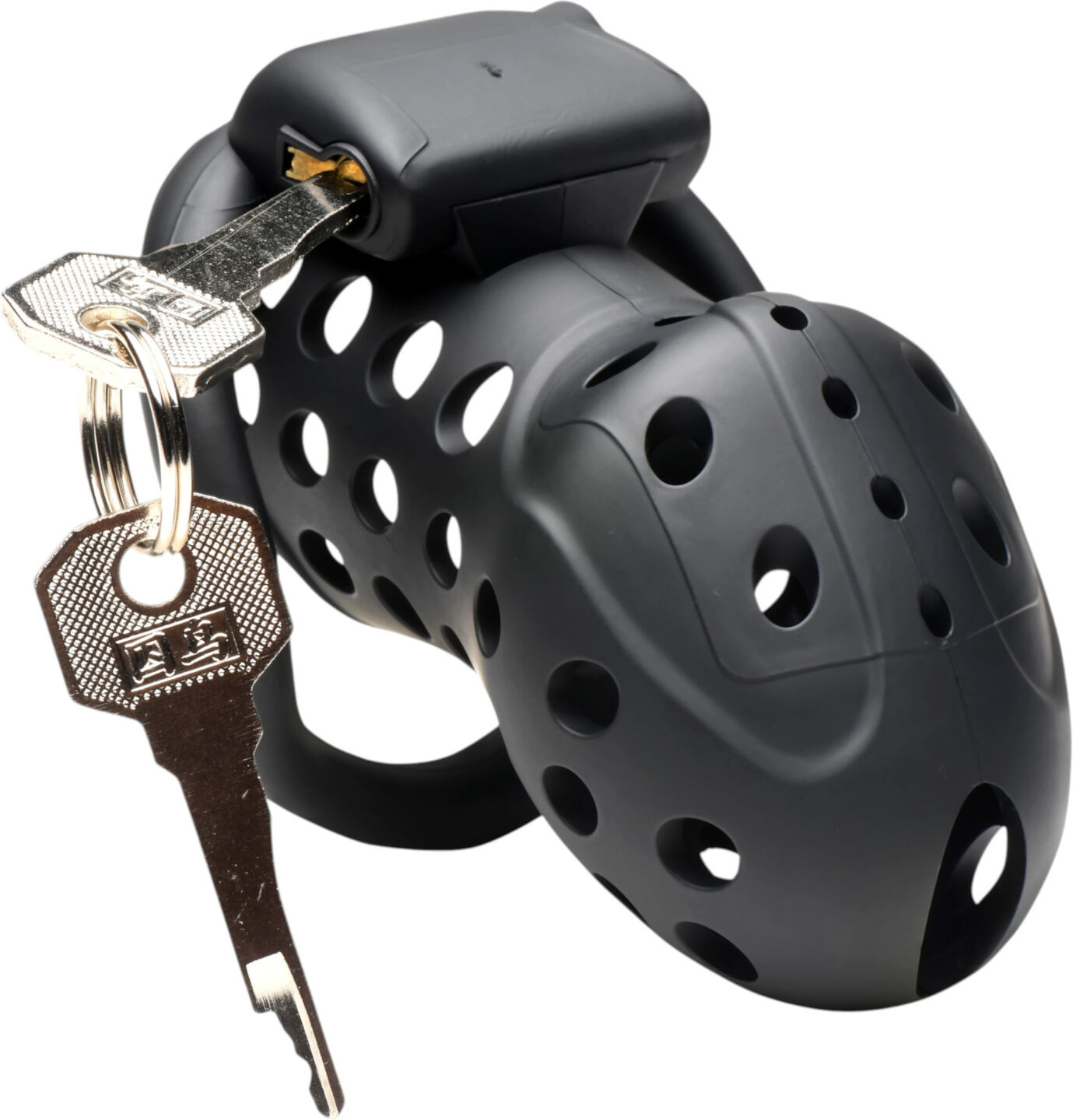 Master Series Lock Down - ventilated penis cage (black)