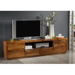 TV-Board Sheesham 200x45x50 walnuss lackiert DUKE #123