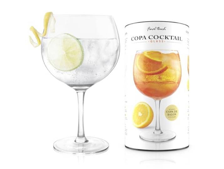 Final Touch Ballonglas für Gin & Tonic Cocktailglas, 800 ml, Größe XL, Gin-Tonic-Ballonglas