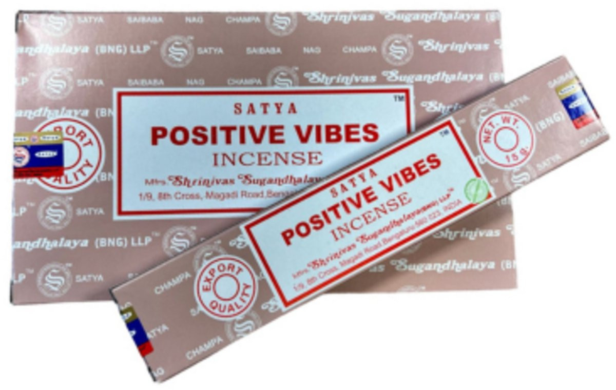 Satya Positive Vibes wierookstokjes - 12 x 15 gram