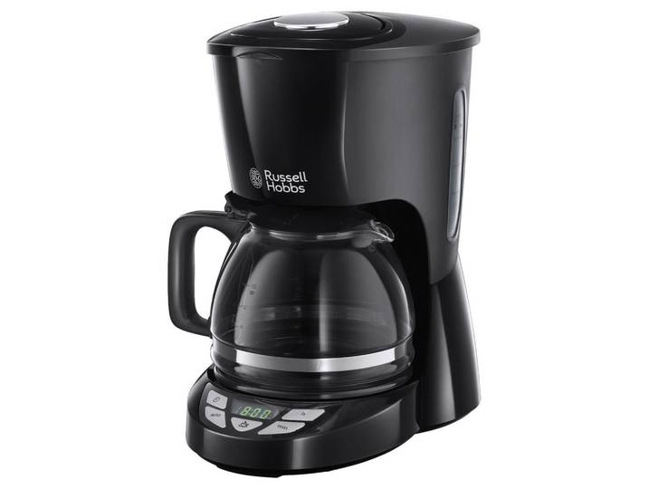 Russell Hobbs Filterkaffeemaschine Textures Plus 22620-56, Schwarz, Metall, Kunststoff, Glas, 1,25 l,1250 ml, 19.7x31.8x28.5 cm, Kochgeschirr, Küchengeräte, Kaffeemaschinen & Milchschäumer