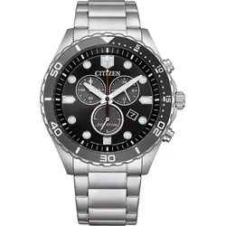 Citizen Analog Chronograph Eco-Drive AT2568-82E - schwarz,silberfarben - 43mm