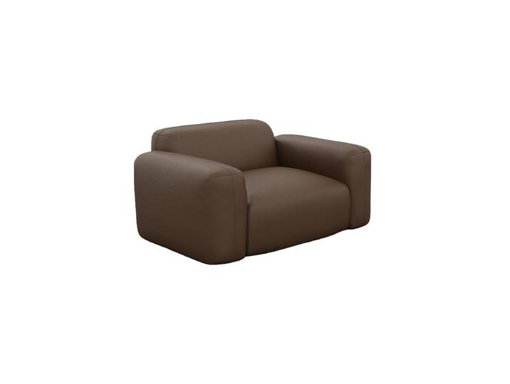 Design Echtleder Loungesessel „Aras“ Echtleder Dark Brown BLOOMINGLOFT Collection