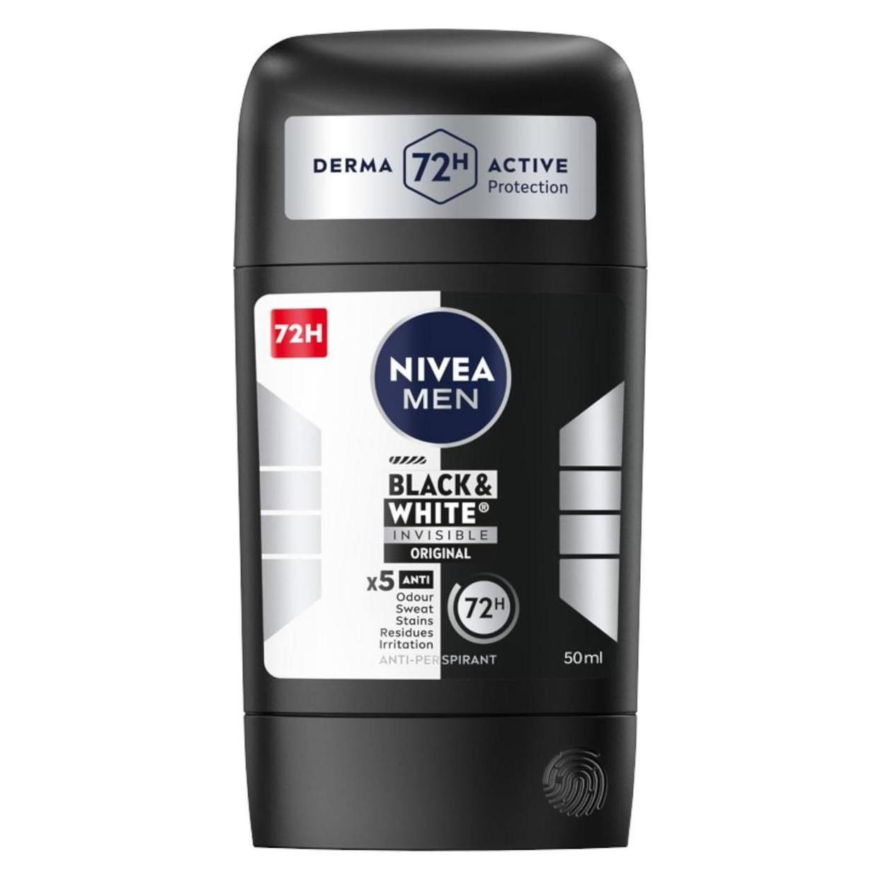Nivea Menack & White Invisible Original Antiperspirant Stick 50Ml (Stick) (35771871)