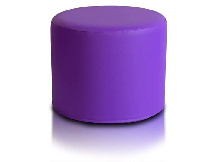 Pouf Tabouret Roller Tabouret rembourré en cuir synthétique Ultra léger Housse amovible Violet E7. Ecopuf