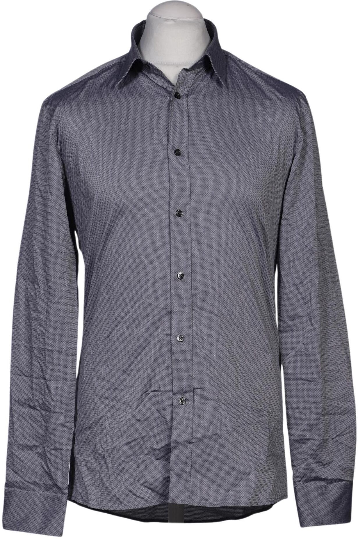 Hugo by Hugo Boss Herren Hemd, Grau, Gr. M, Baumwolle - Second Hand