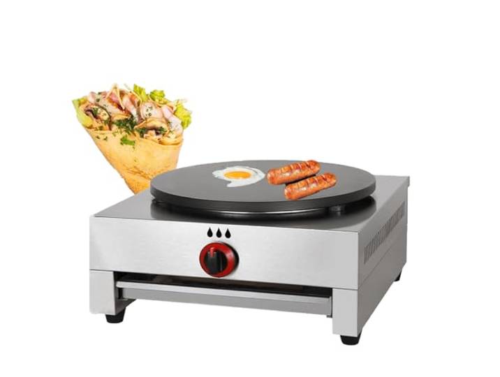Kindevieft CrêPe-Maker, Pfannkuchen-Grillplatte, Antihaftbeschichtet, 15 Zoll, Gas-Grillplatte, Pfannkuchen-Maker, CrêPe-Pfanne FüR CrêPes, Roti, Tortilla, Blintzes, Tragbar, Einfach Zu Bedienen