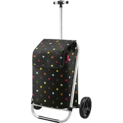 Shopping Trolley Einkaufswagen mit bunten Punkten
