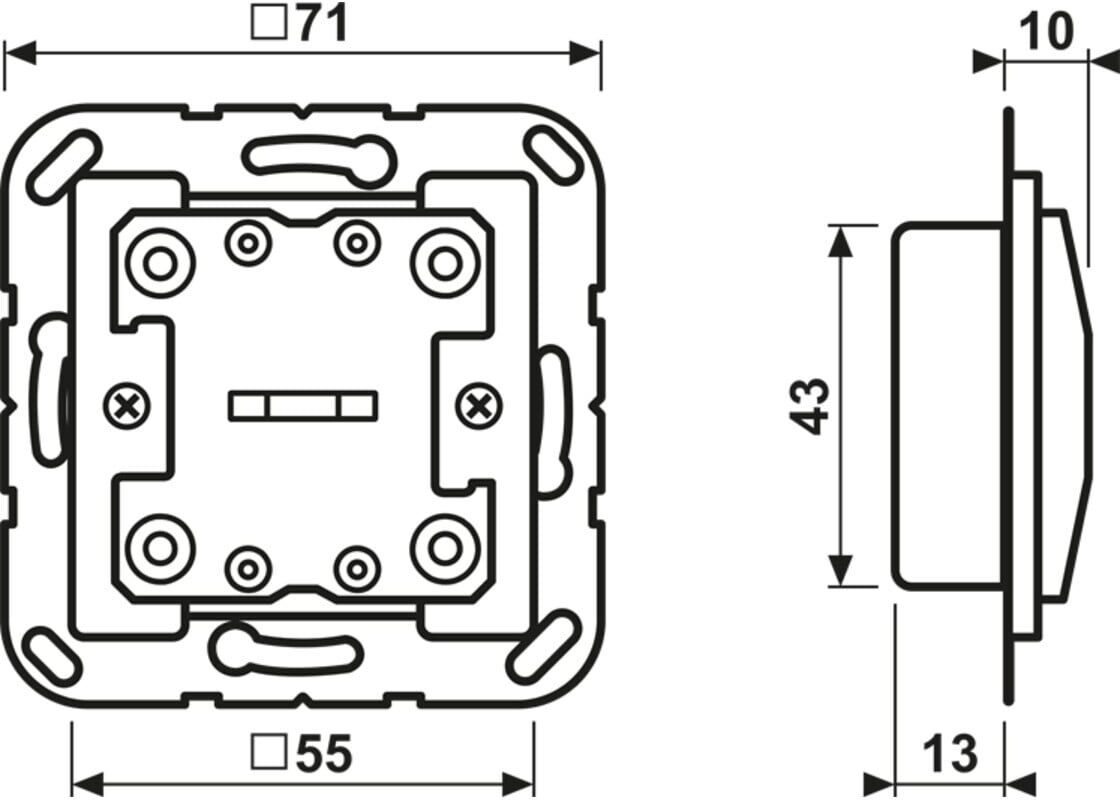 Jung KNX-Taster Standard 1-fach A 10711 ST (A10711ST)