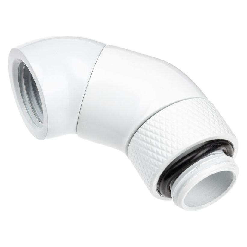 Alphacool ANF Eiszapfen Winkeladapter Doppel-45?? drehbar G1/4 AG auf G1/4 IG - White (17628)
