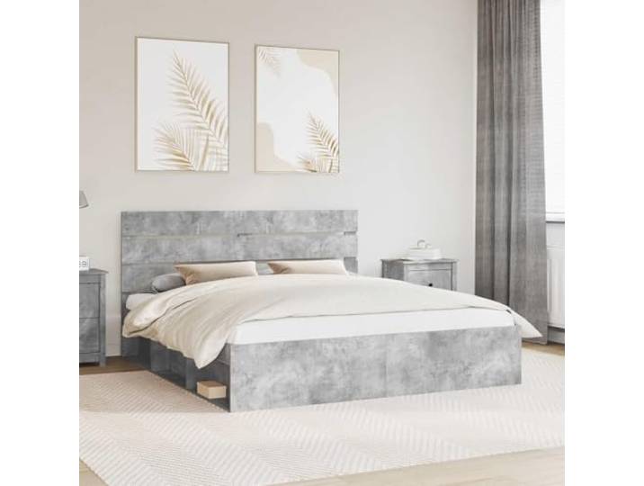 RJPLMFV Bettgestell, 180 x 200 cm, massives Kiefernholz Holzwerkstoff, modernes Kopfteil, feste Lattenstruktur, minimalistisches Design