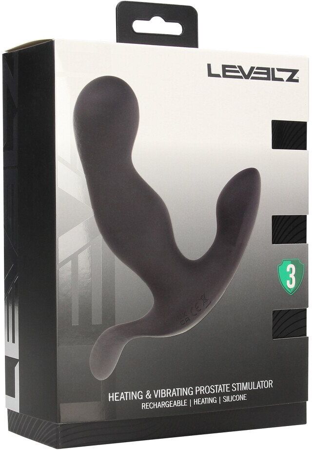 Levelz Stimulateur prostatique en silicone chauffant et vibrant - Noir