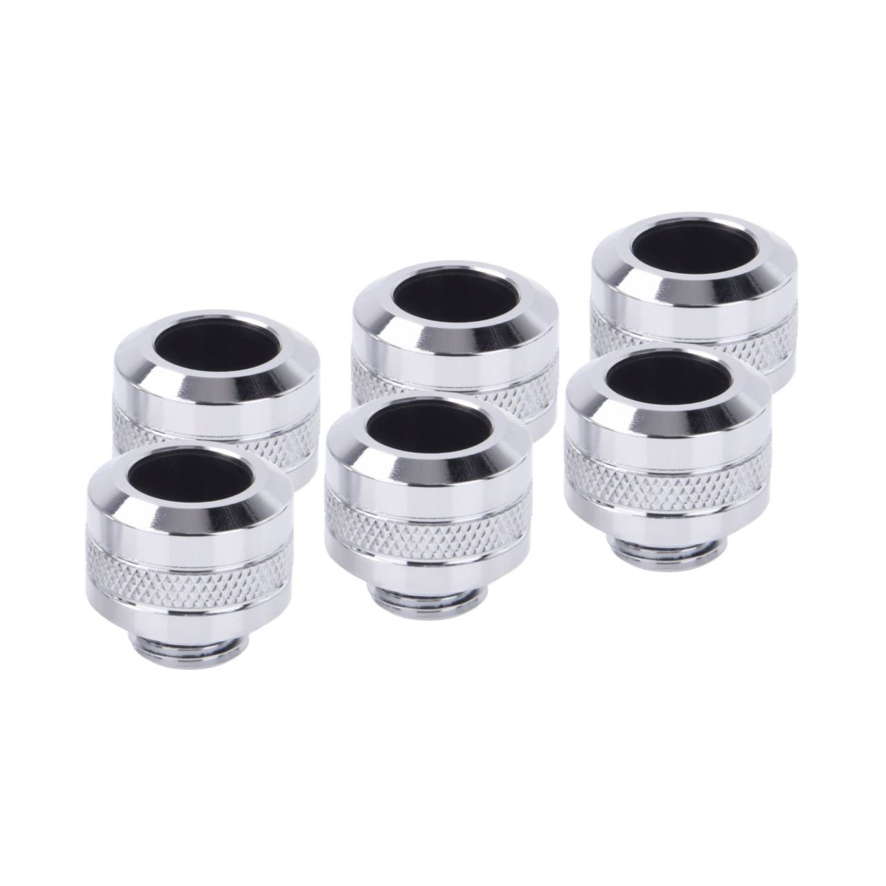 Alphacool Eiszapfen PRO 13mm HardTube Fitting G1/4, Sixpack, chrom