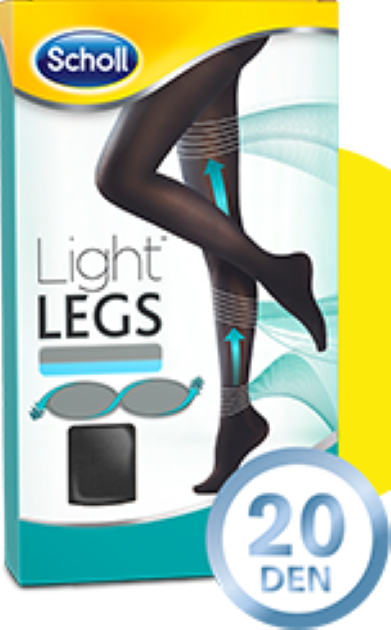 Scholl Light Legs Collants de Compressão 20DEN Preto Tam.S