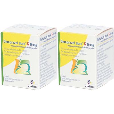 Omeprazol dura S 20 mg magensaftresist.Hartkapseln 2x 2x14 St Magensaftresistente Hartkapseln
