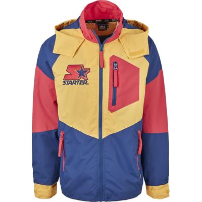 Funktionsmantel STARTER BLACK LABEL "Starter Black Label Herren Starter Multicolored Logo Jacket", Herren, Gr. XS, bunt (rot, blau, gelb), 100% Polyester, Mäntel