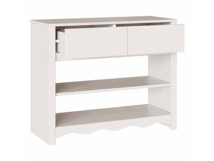 [1 pc]Console de Rangement - Blanc - Table console/armoire latérale - avec tiroir Drammen Blanc 89 5x37x733035