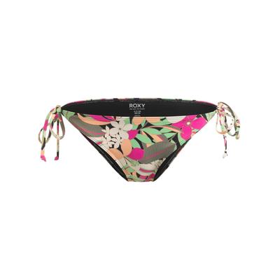 Bikini-Hose ROXY "Printed Beach Classics", Damen, Gr. L, grau (anthrazit palm song s), Obermaterial:87% Nylon, 13% Elasthan., Badehosen Bikini-Hose
