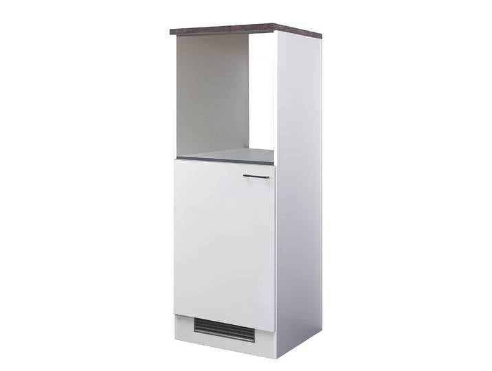 Ofen-/Kühlumbauschrank 169cm Weiß/Matt Weiß