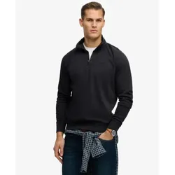 Superdry für Herren. M2014309A Essential Logo Henley navy Pullover (XL), Lässig, Polyester, Langarm, Marine