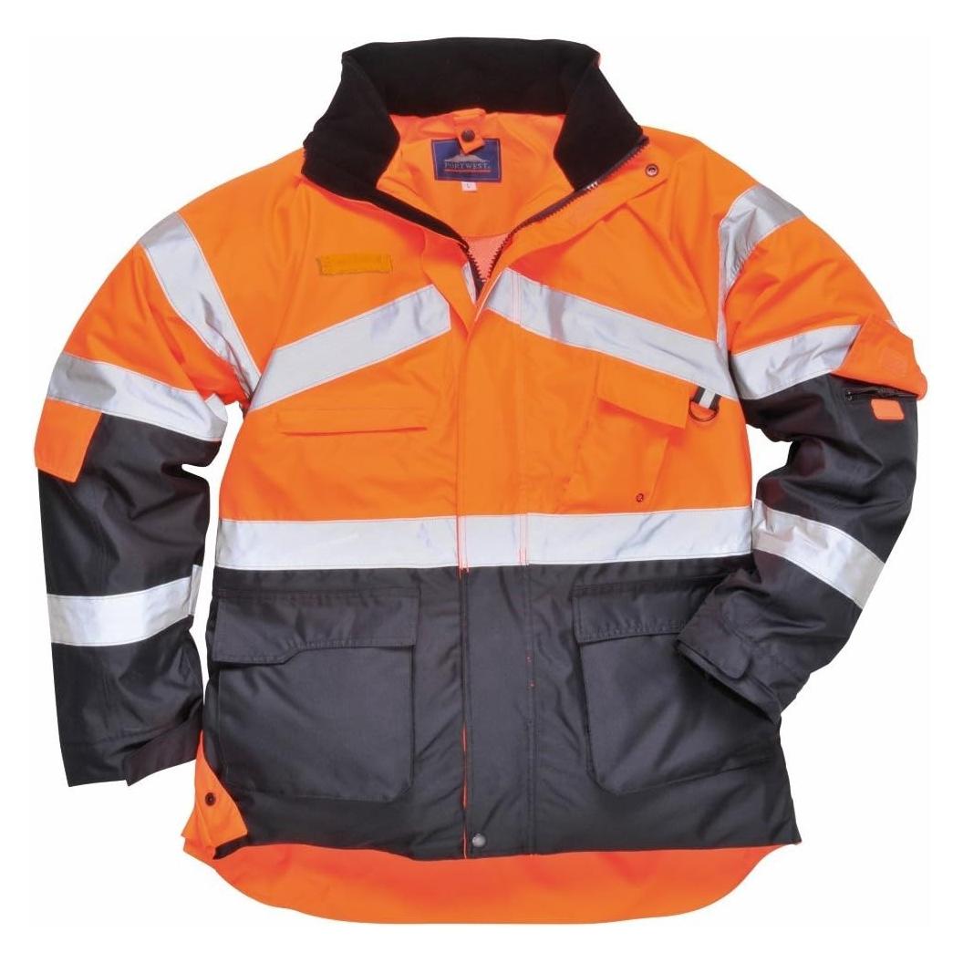 Portwest atmungsaktive Warnschutzjacke, wasserabweisend, 40+ UPF Orange XL (XL) (S760ONRXL)