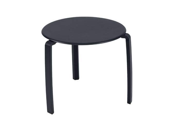 Beistelltisch, Aluminium, Anthrazit, Ø 48 cm, Wetterbeständig, Modern, Fermob