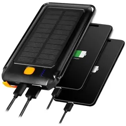 LogiLink Power Bank (10000 mAh, 18 W, 37 Wh), Powerbank, Schwarz