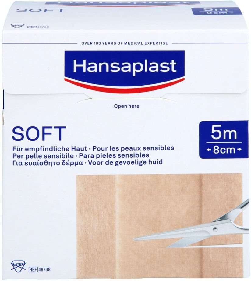 Hansaplast Soft Pflaster 8 cmx5 m Rolle 1stk