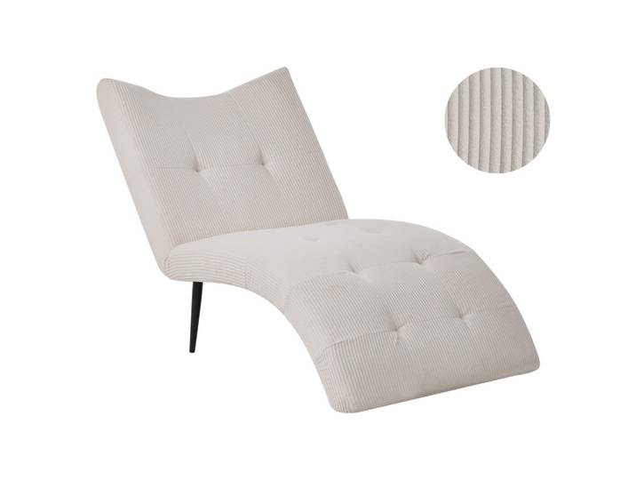 CHAISELONGUE Cord Taupe Quilly