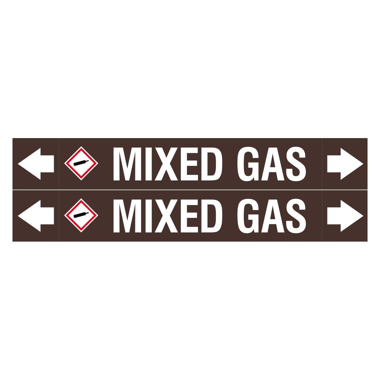 Brady ASME - Rohrmarkierer - Mixed Gas (ASMEPM-50X345MM-MIXED GAS)