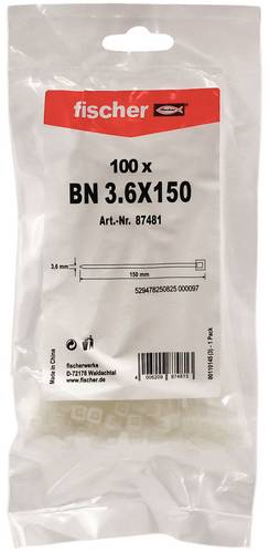 Fischer 87481 BN Kabelbinder 150mm 3.60mm Natur 100St.