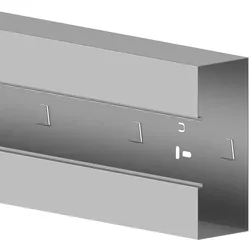 GGK 11661 Brüstungskanal-Unterteil BRS 80x200mm, Stahl, 80 mm Oberteil, verzinkt BRS 80x200/80-UT BRS80x20080UT  - 2 Meter