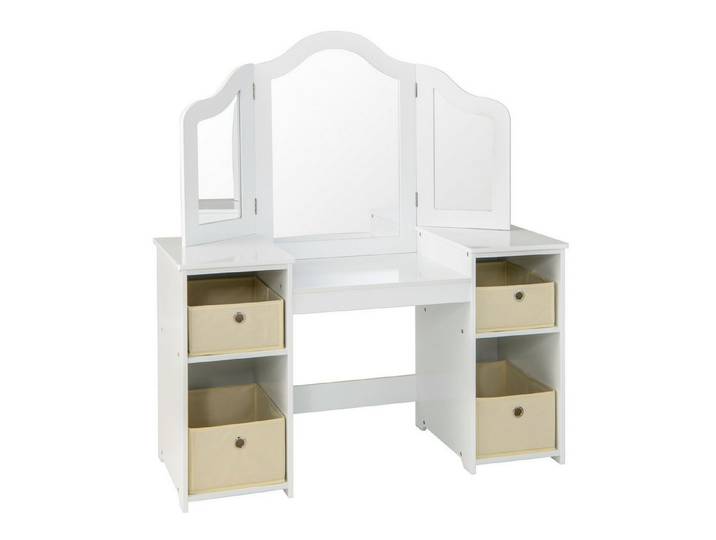 COSTWAY Schminktisch Kinder Frisiertisch (1-St), Frisiertisch mit Aufbewahrungsboxen