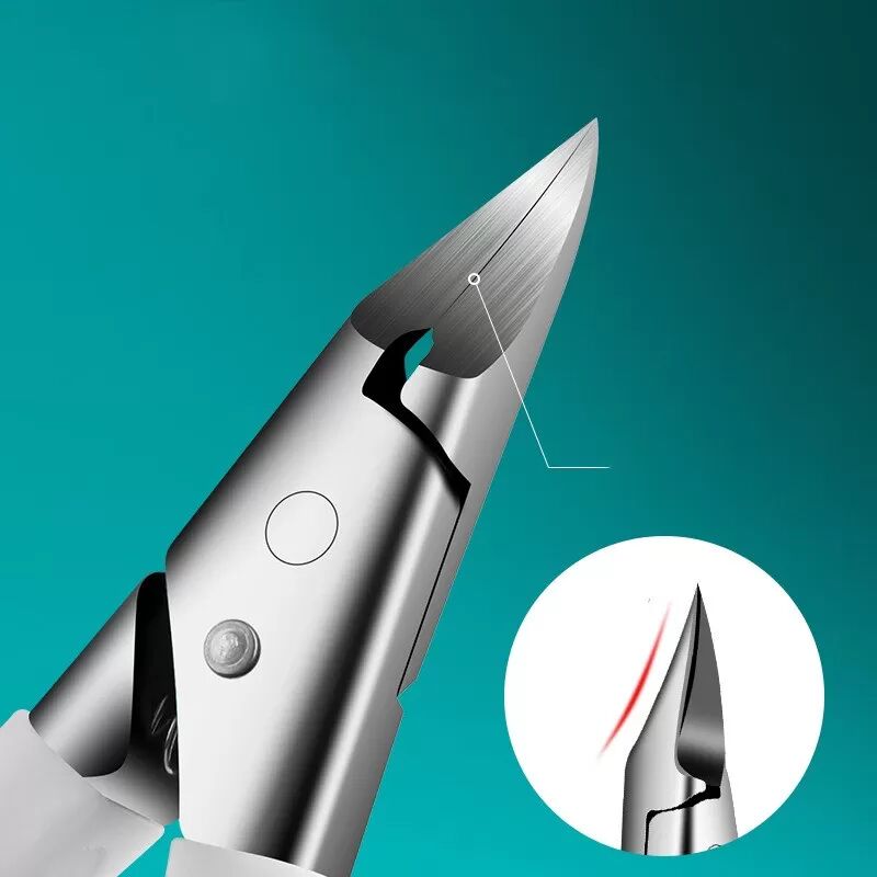 INF Kleine schwarze schrägklingige Nagelzange, kompatibel mit professionellen Fußpflegewerkzeugen, präzises Schneiden von