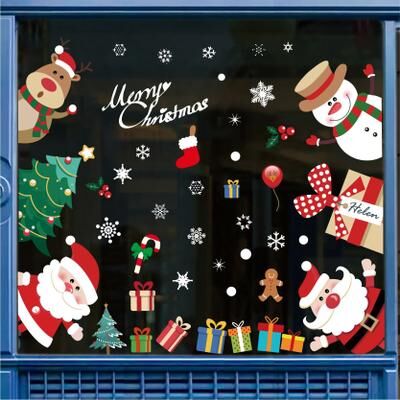 Uplifted Finds Christmas Snowflake Window Flowers PVC Electrostatic Stickers For Glass Reusable Winter Decoration Set a