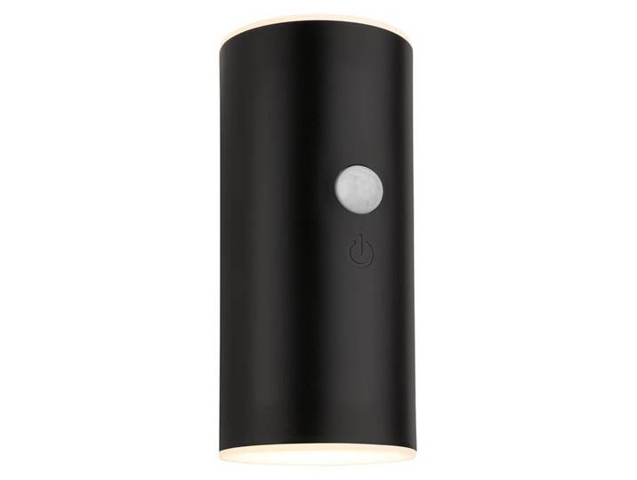 Briloner Außenwandleuchte Akku Bewegungsmelder 15,5cm 6,5W 700lm 3000K Warmweiß Dimmbar Schwarz - Wandlampe Balkon Terrasse Hauswand