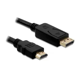 DeLOCK Displayport/HDMI, 1m HDMI Typ A (Standard) Schwarz