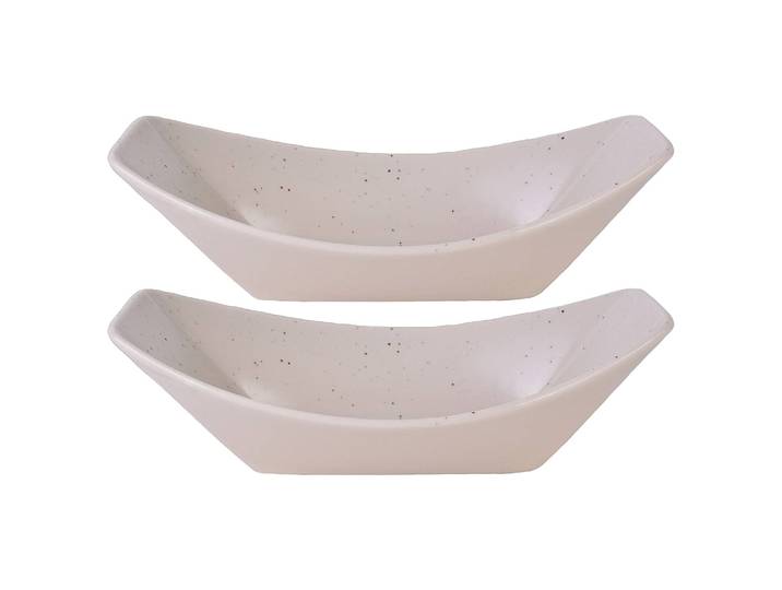 Servierschale Boat 26 x 32cm Beige/Creme