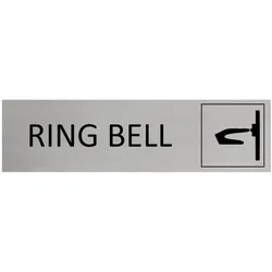 CombiCraft Aluminium Türschild Ring Bell 165x45mm mit 3M-Tape zur Befestigung, einfache Kennzeichnung von Räumen und Bereichen
