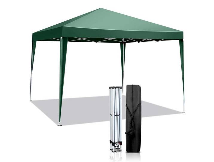 Faltpavillon 3x3m Grün Wasserdicht UV-Schutz 50+, 300x268x300 cm, Sonnenschutz, Pavillons