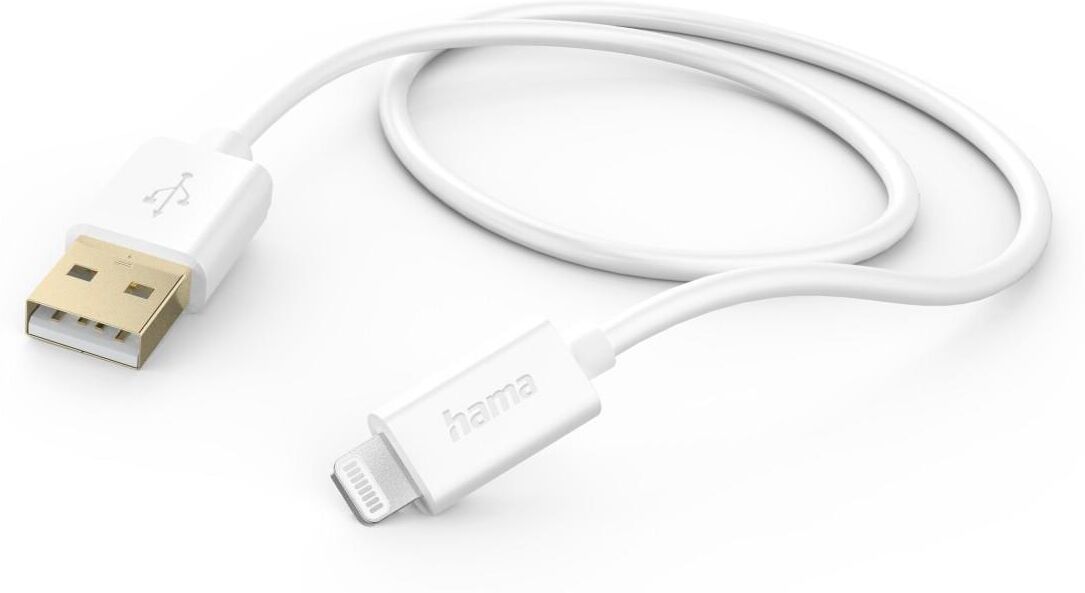 Hama USB-Kabel "USB-Kabel Ladekabel, USB-A - Lightning, 1,5 m, Weiß", weiß, Kabel, USB-Kabel