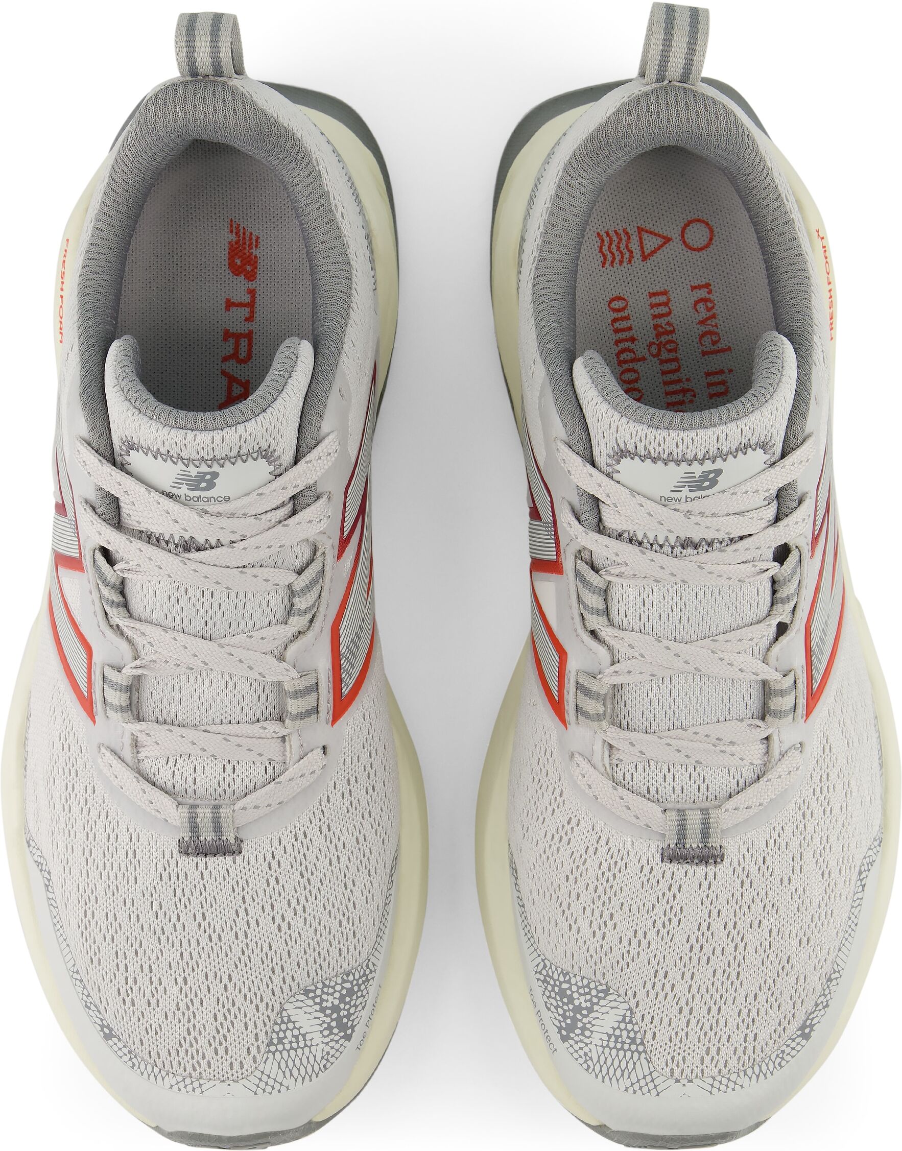 Trailrunningschuh NEW BALANCE "Garoe", Damen, Gr. 38, grau (slate grau, neo flame), Synthetik, Textil, Schuhe Trailrunningschuh, Laufschuh slate grau, neo flame 38