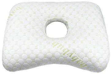 Inspired Finds Orthopedic Bamboo Fiber Ear Pillow For Side Sleepers Pressure Relief & Comfort Design white
