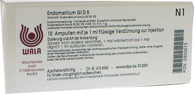 WALA Heilmittel GmbH ENDOMETRIUM GL D 5 Ampullen 10X1 ml 02920673