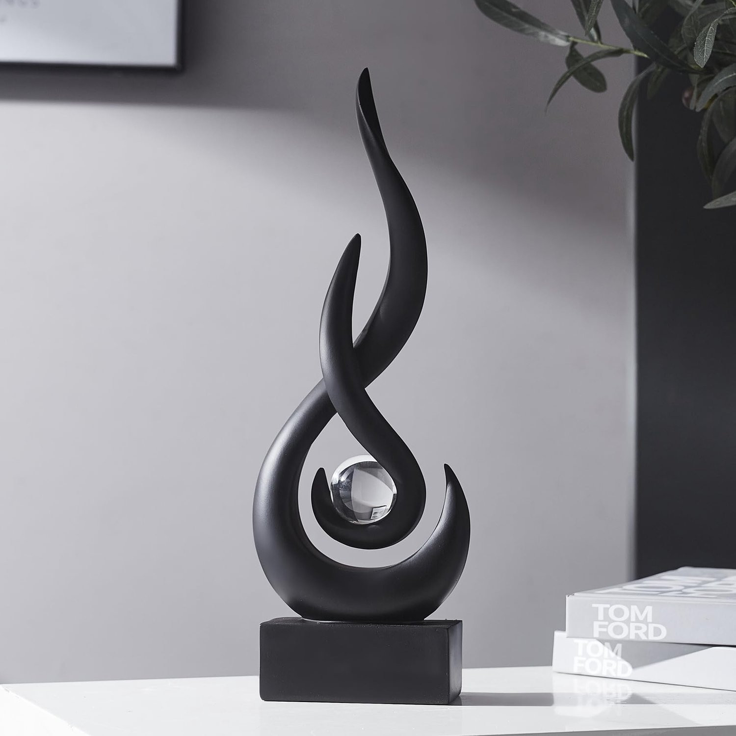 Modern Abstract Vlam Sculptuur voor Woonkamer Decoratie
