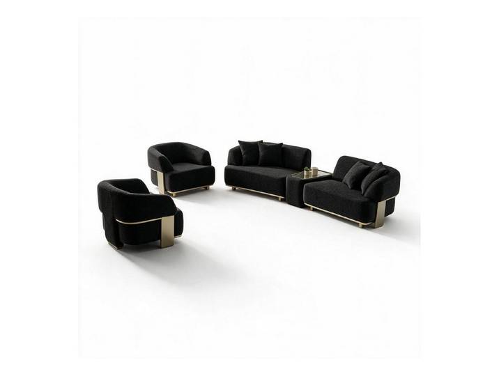 Palms-Store Sofa Venedig in Bouclé-Stoff in versch. Sitzvarianten, Spar-Set, Sitzvarianten wählbar