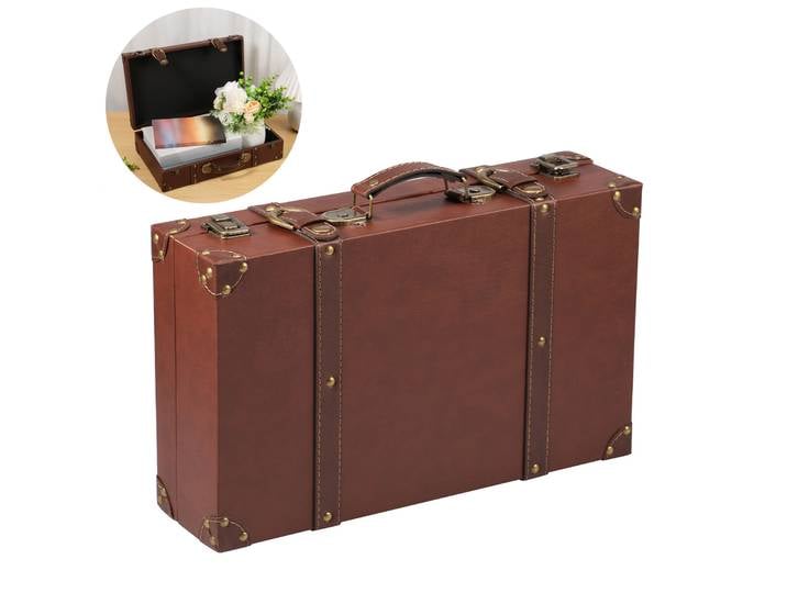 Valise à accessoires en bois Vintage, accessoire de photographie rétro décoratif, boîte de rangement en bois, décoration pour le rangement de voyage