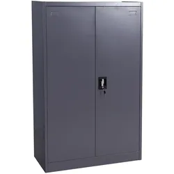 Décoshop26 - Stahlbüroschrank mit 2 abschließbaren Metalltüren 140x90x40 cm dunkelgrau 04_0006412 04_0006412