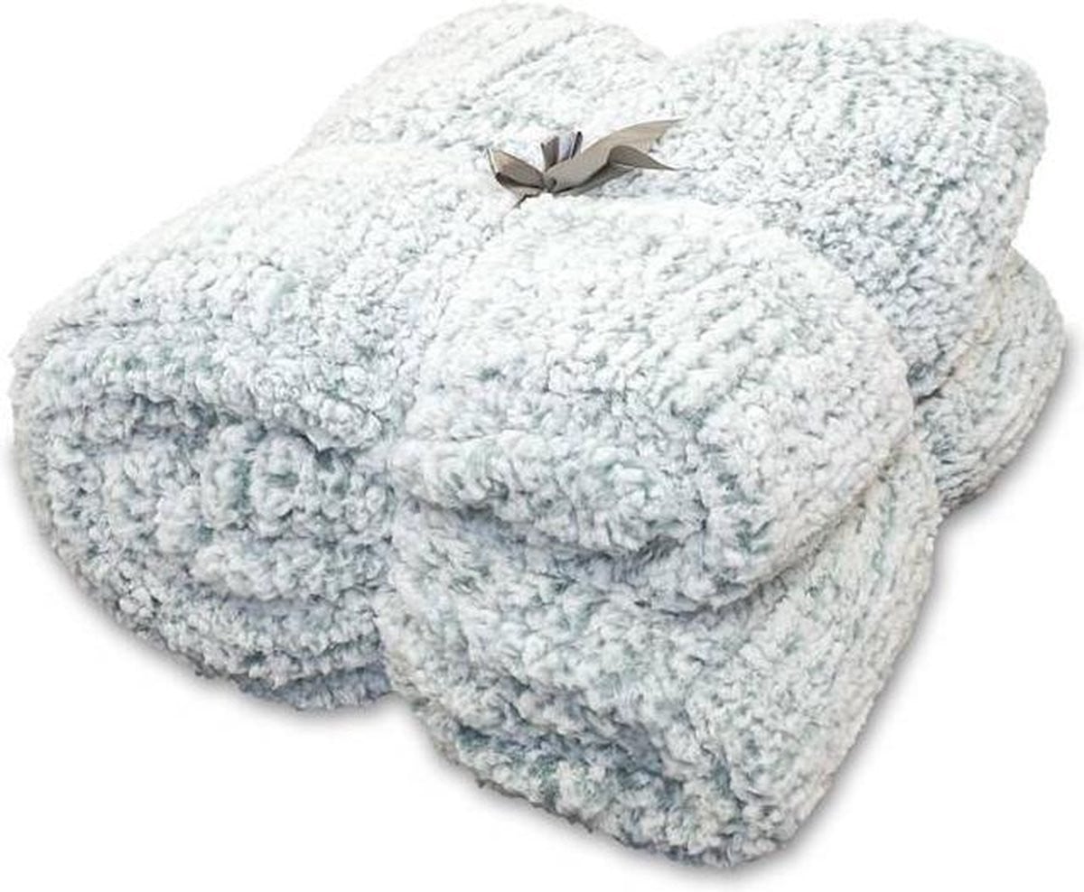 Unique Living Knut Fleece Plaid Cloud Blue 150 x 200 cm